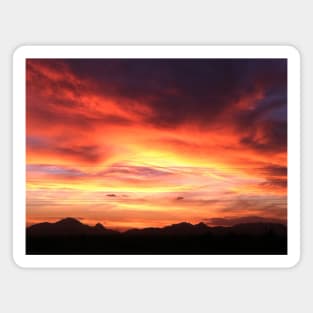 Fiery Phoenix sunset sky Magnet